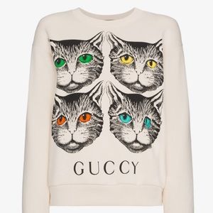 GUCCI mystic cat print sweatshirt